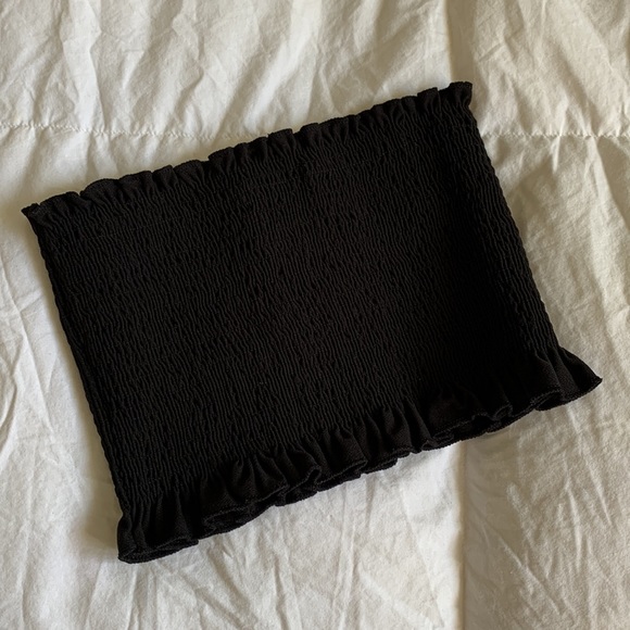 Black Crop Tube Top - Picture 2 of 3